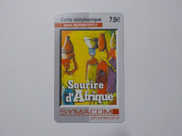 CARTE TELEPHONIQUE  Symacom  "Sourire D'Afrique" 7.5 Euros - Cellphone Cards (refills)