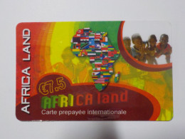 CARTE TELEPHONIQUE   Africa Land   7.5 Euros - Cellphone Cards (refills)