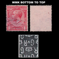 GB.WMK BOTTOM TO TOP.GV.1924.1d.SG 104a.used - Errors, Freaks & Oddities (EFOs