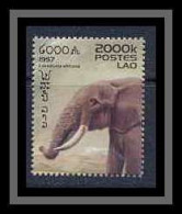 Laos 28 N° 139 Timbre Bloc Faune (Animals & Fauna) Elephant Cote 9.25 - Eléphants