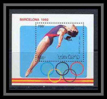 Laos 120 N° 119 BLOC Jeux Olympiques (olympic Games) BARCELONE 92 COTE 7.75 - Ete 1992: Barcelone