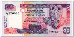 SRI LANKA,20 RUPEES,1991,P.103a,XF+ - Sri Lanka