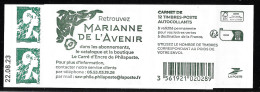 Marianne De L'Avenir Balez Carnet De Guichet Daté 22.08.23 "Retrouvez Marianne De L'Avenir" - Booklets