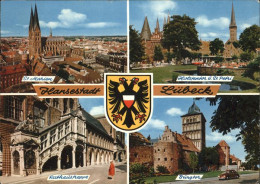 71457940 Luebeck St. Marien Kirche Holstentor St. Petri Kirche Rathaustreppe Bur - Luebeck