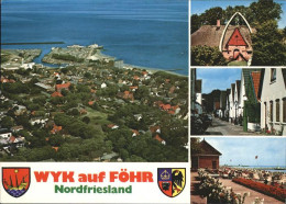 71457931 Wyk Foehr Fliegeraufnahme Friesenhaus Dorfpartie Strand Wappen Wyk - Andere & Zonder Classificatie