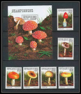 Bénin Dahomey 199 Michel N°989/994 + Bloc Champignon (mushroom-funghi) Neuf ** MNH  - Bénin – Dahomey (1960-...)