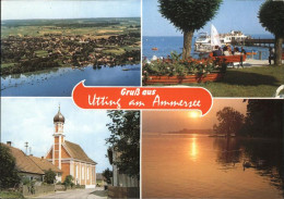 71457626 Utting Ammersee Fliegeraufnahme Landungssteg Schiff Uferpromenade Kirch - Other & Unclassified