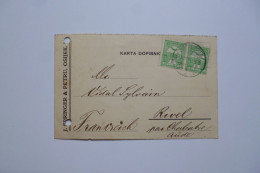 Carte Commerciale OSIKEK- Hongrie -  Pour RIVEL -  Aude  -  1911  -  2 Timbres 5 Filler  - Spinger & Petr - Lettres & Documents