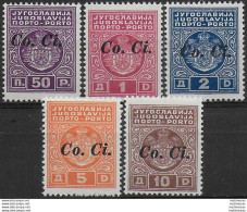 1941 Lubiana Postage Due Stamps 5v. MNH Sassone N. 1/5 - Other & Unclassified