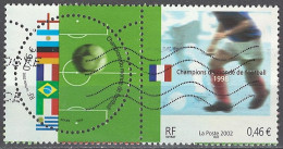 France Frankreich 2002. Mi.Nr. 3620-3621 Pair, Used O - Used Stamps