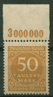 Deutsches Reich 1923 Ziffern Im Kreis Platte Oberrand 275 A P OR Postfrisch - Unused Stamps