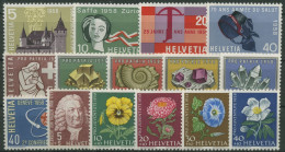 Schweiz Jahrgang 1958 Komplett 653/67 Postfrisch (G60009) - Neufs