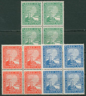 Deutsches Reich 1925 Rheinland 1000 Jahre Deutsch 372/74 4er-Block Postfrisch - Unused Stamps