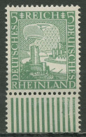 Dt. Reich 1925 Rheinland 1000 Jahre Deutsch Walzen-Unterrand 372 W UR Postfrisch - Neufs