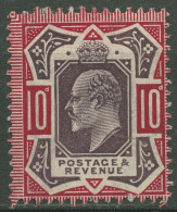 Großbritannien 1902 Köng Edward VII. 10 Pence, 113 Mit Falz, Haftstelle - Unused Stamps