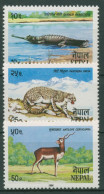 Nepal 1984 Tierschutz Leopard Antilope 444/46 Postfrisch - Népal