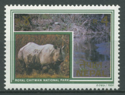 Nepal 1991 Chitwan-Nationalpark Nashorn 512 Postfrisch - Népal