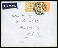 1929 Airmail 6a And GV 2a6p, Tied By VICEROY'S CAMP P.O. Cds, On 1933 Airmail Cover - Autres & Non Classés