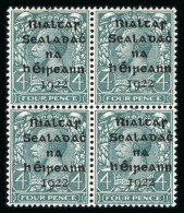 4d Grey-green, Mint, And Mint Nh Block Of Four, Showing - Autres & Non Classés