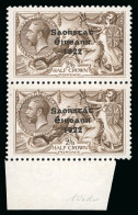 2s6d Chocolate, Mint, And Mint Nh Bottom Marginal Vertical - Sonstige & Ohne Zuordnung