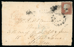 1851 (Sep 17) Small Envelope From Torquay To London And Then On To Mauritius, Franked GB 1851 1d Red - Andere & Zonder Classificatie