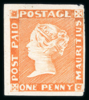 1854 1d Bright Vermilion On Greyish Paper, Intermediate Impression (early State), Pos.7, Unused - Andere & Zonder Classificatie