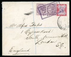 1897 (Nov 30) Envelope Sent Registered To England With GB 1881 1d Lilac Pair And 1890 Jubilee 10d Tied By Royal Niger Co - Andere & Zonder Classificatie