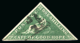 1855 1s Deep Dark Green On White Paper Used With Good To Large Margins - Autres & Non Classés