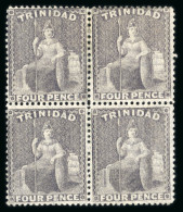 1860 4d Brownish Lilac In Mint Block Of Four - Other & Unclassified