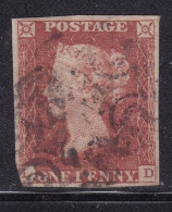 GB Victoria Penny Red Imperf  Good Used (ID) - Oblitérés