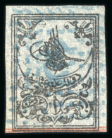 Turkey 1863 2ghr Black On Blue, Third Printing On Thick - Collections (sans Albums)