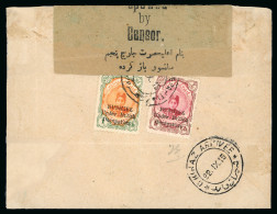 1915 1ch. Green And Orange, Used In Combination With 5ch. Brown And Carmine, Both Values Neatly Tied By "BOUCHIR (DEPART - Collections (without Album)