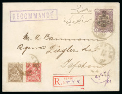 1902-03 5ch Surcharge In Blue And Black On 1kr, (PE11 And PE11A) One Page With A Mint Envelope With Blue Surcharge, - Collections (sans Albums)