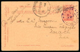 1922 5ch Red Postcard (PC31) Used As A Special Flight Card For The Croydon To Calcutta Flight - Collections (sans Albums)