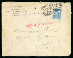 1901 Wreck Cover Algerie, France, SS Russie - Collections (sans Albums)