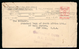 1930 Wreck Cover New Zealand United States  SS Tahiti - Collections (sans Albums)