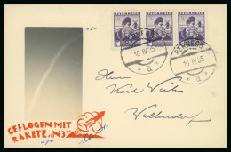 1935 F. Schmiedl Emergency Regulations Rocket N3 Stationary Card In Complete Set Of Seven - Collections (sans Albums)