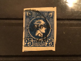 Greece 1900 20L On 25L Deep Blue Imperf Used SG 122a - Used Stamps
