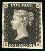 1840 1d Black Pl.6 CK, Mint With Large Part Original Gum - Sammlungen