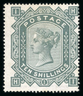 1878 10/- Greenish-grey, Pl.1, HI, A Superb Mint Example - Collections