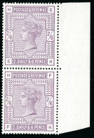 1883-84 2s6d Lilac EH-FH Mint N.h. Vertical Pair From The Right Of The Sheet - Collections