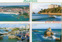 CPM - F - PYRENEES ATLANTIQUES - BIARRITZ - GRANDE PLAGE  - VILLA BETZA - PORT DES PECHEURS - ROCHER DE LA VIERGE - Biarritz