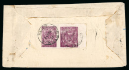 1922 2a Purple On Thick Glazed Paper Imperf. Between Variety In Horizontal Pair On Reverse Of Native Cover - Autres & Non Classés