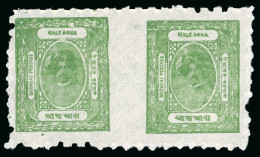 1927 1/2a Yellow-green Perf.7 On Thin, Brittle Wove Paper With Variety Imperf. Between In Unused Horizontal Pair - Autres & Non Classés