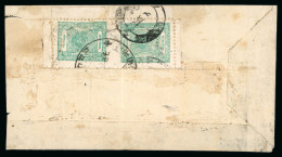 1928-32 1/2a Turquoise-green Perf.11 With Variety Imperf. Between In Vertical Pair On Cover - Autres & Non Classés