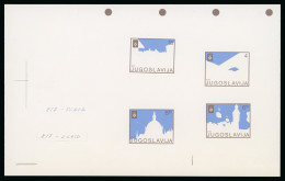 Yugoslavia: 1982 Sarajevo Winter Olympics, Two Composite Proofs Of The Set On Photographic Paper - Autres & Non Classés