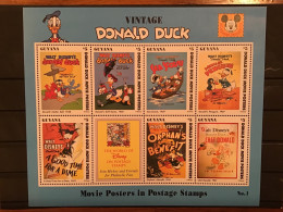 Guyana 1993 Donald Duck Movie Posters Sheetlet No1 MNH SG 3728-35 - Guyana (1966-...)