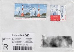 Germany Lighthouse, Bremenhaven Unterfeuer, Fine Used Registered Letter - Phares