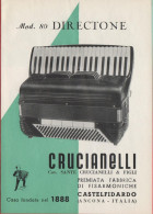 Tematica - Strumenti Musicali - Fisarmonica - Crucianelli, Fabbrica Di Firsarmoniche In Castelfidardo - Volantino Pieghe - Instruments De Musique