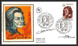 181 Lettre France Fdc (premier Jour) N°1955 Personnages Célèbres De Machault Signé Signed Eugène Lacaque/ Chesnot - 1970-1979